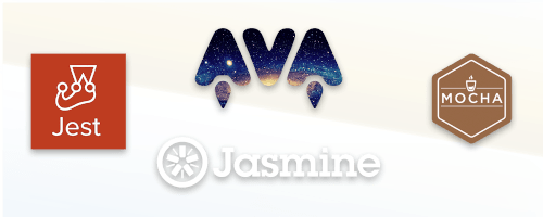 Jasmine, Jest, Ava, Mocha logos