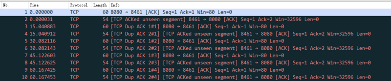 wireshark遇到了奇怪的TCP三次握手信息