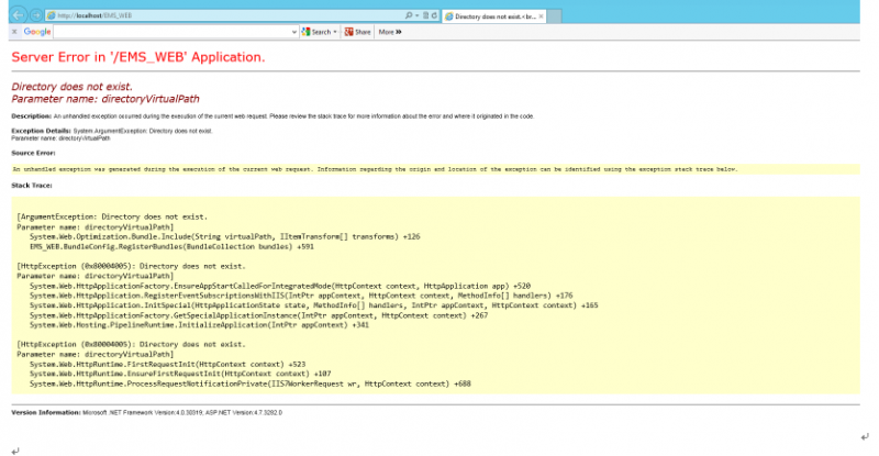 Server Error in '/EMS_WEB' application
