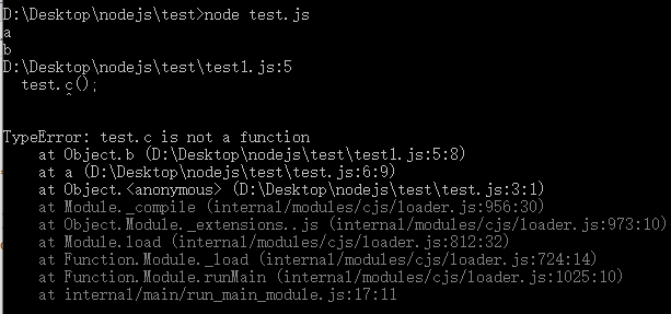 nodejs从a文件调b文件方法，b文件方法调a内方法失败？