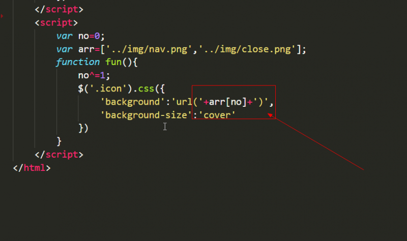 写JS代码，为什么background属性里边的url字符串路径如果是变量的话就要在变量前后写上加号呢？