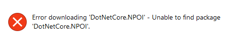 DotNetCore.NPOI 为何被 微软官方 NuGet Gallery 删除?