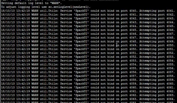 spark脚本发生错误：WARN common.UDess: Service 'SparkUI' could not modify on port 3140. Attempting port 4041.4062等错误