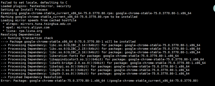 linux下安装chrome出错？