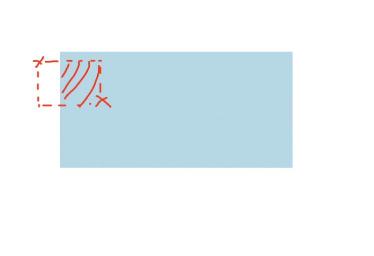 js事件，从元素内拖拽到元素外之后，重叠部分加色选中，如何实现？