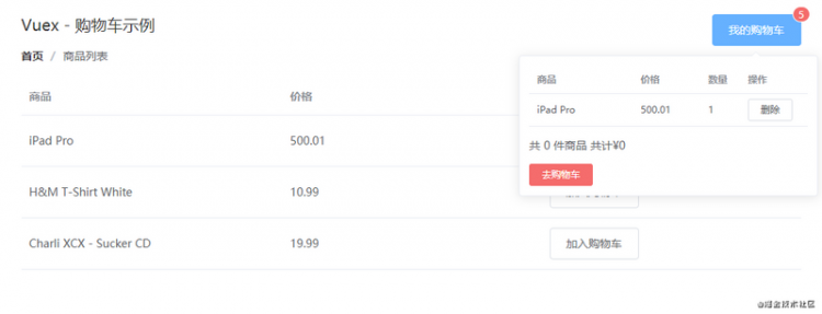 【JS】Vuex(二) —— 用Vuex完成购物车案例