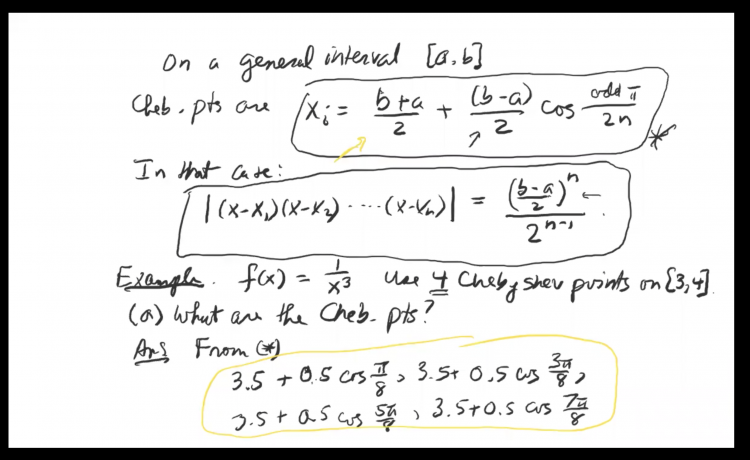 N:  Chebyshev interpolation