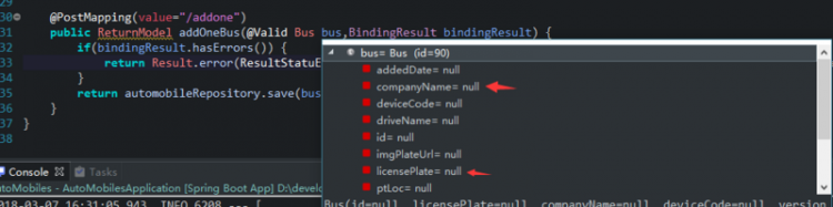 【Java】springboot 表单提交对象，@valid 对象值=null