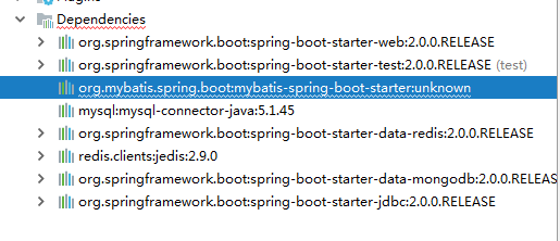 【Java】idea上Springboot项目导入mybatis依赖显示unknown是怎么回事？