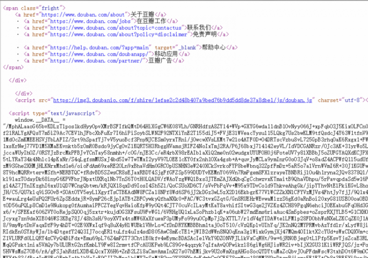 【Python】我想爬取豆瓣图书搜索关键词后的内容，可查看源代码乱码了。