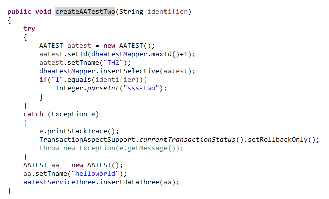 【java】Global transaction rollback but transactional code commit？