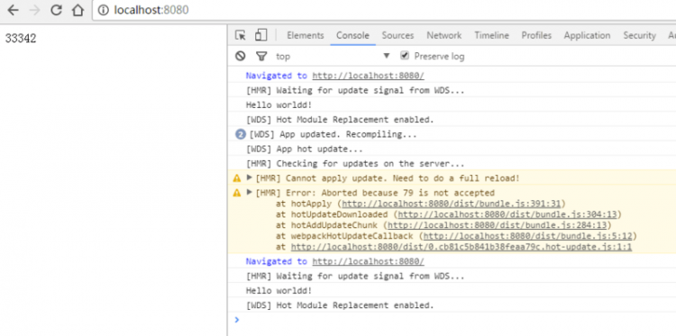 【React】webpack的热加载HotModuleReplacement问题