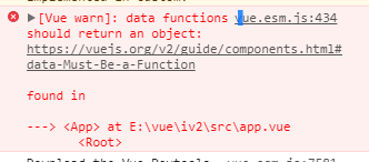 【Vue】使用iview框架，报了一个错：data functions should return an object