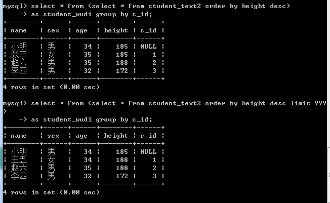 【mysql】请教MySql中使用表子查询时,试着先排序后分组,出现排序失效的原因?