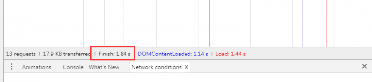 【JS】chrome devtools 中 network 一栏中的 Finish 时间代表着什么？