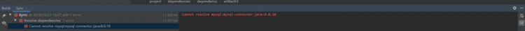 【Java】mvn 引 Cannot resolve mysql:mysql-connector-java:8.0.18