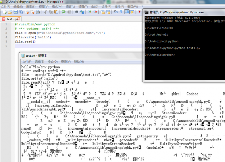 【Python】python写文件打开后是乱码