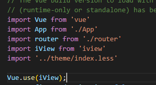 【Vue】vue引入iview后提示报错