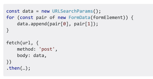 【React】FormData+fetch 提交数据时如何正确格式数据