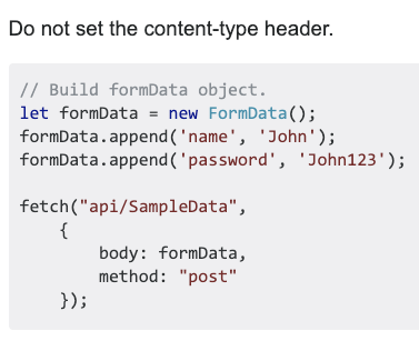 【React】FormData+fetch 提交数据时如何正确格式数据