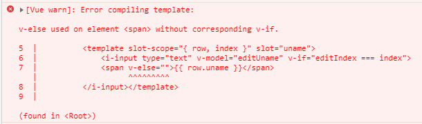 【Vue】非工程化开发 iview slot-scope写法里  v-else报错