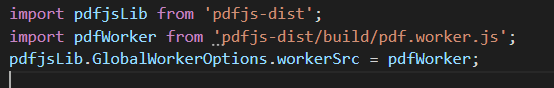 【React】pdf.js  'GlobalWorkerOptions' of undefined