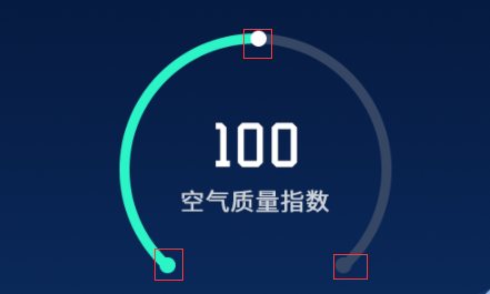 【求助】echarts 仪表图开头结尾有圆点怎么实现？