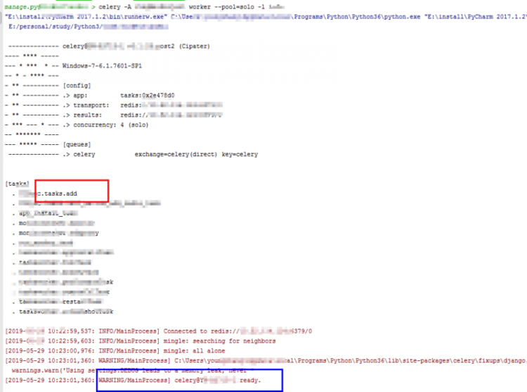 【Python】django+redis+celery异步任务执行