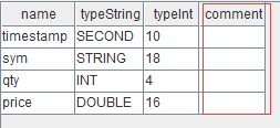 dolphindb中怎么设置字段的comment?