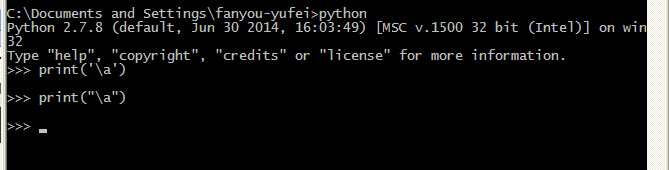 【Python】windows上安装的python，print('\a') 没有发出声音，只输出一个小正方形？