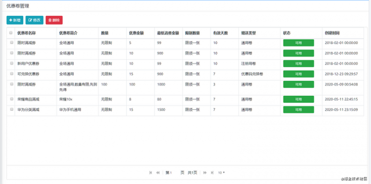 【JS】新蜂商城的mybatis plus版本，添加了秒杀专区、优惠卷领取以及后台搜索功能