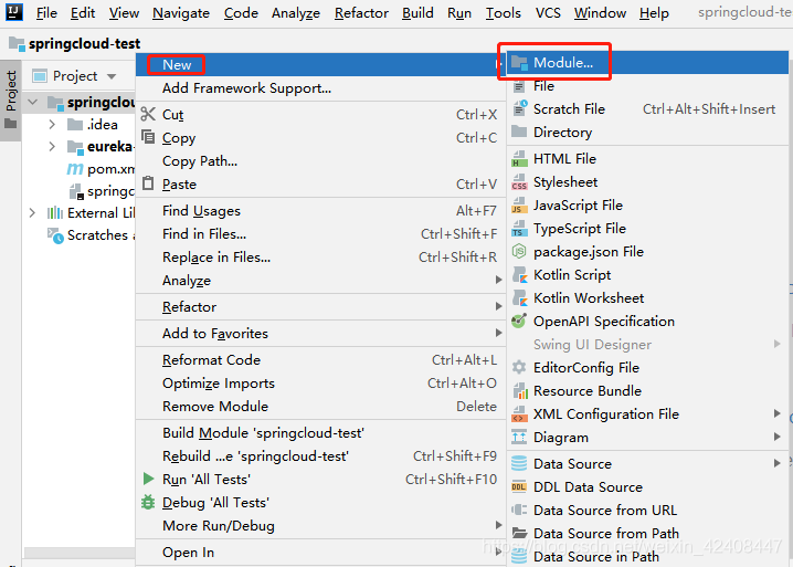 【Java】使用Idea简单搭建springcloud项目