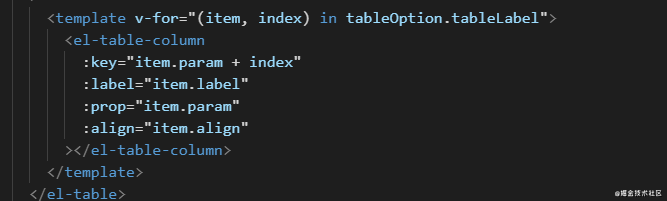 【JS】element 封装表格table-column列顺序不对