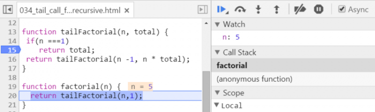 【JS】JavaScript, ABAP和Scala里的尾递归(Tail Recursion)