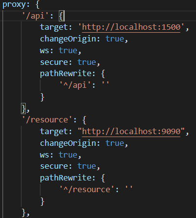 vue.config.js 配置多个跨域请求 默认是api接口