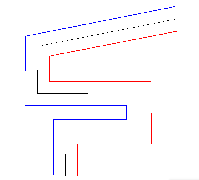 求折线两侧平行线算法