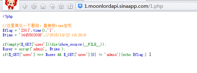 【php】PHP的信息安全（入侵获取$flag）的题目【Q2】