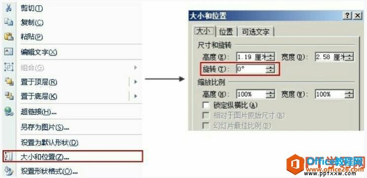 如何调整PPT图形的旋转和翻转_Office教程网