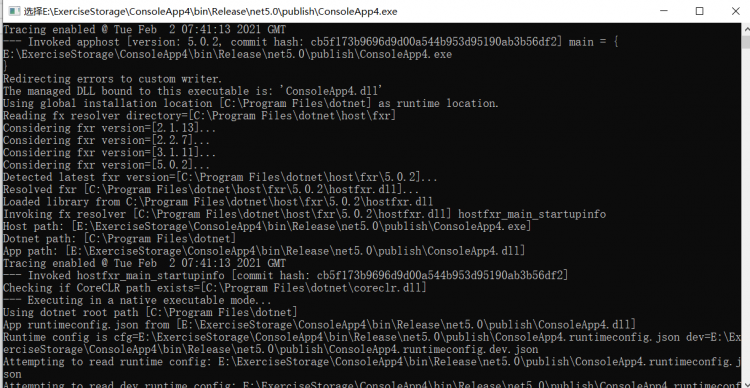 .netCore 控制台程序输出配置问题