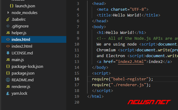 es6 版 electron 程序 vscode 调试，babel 转换方案