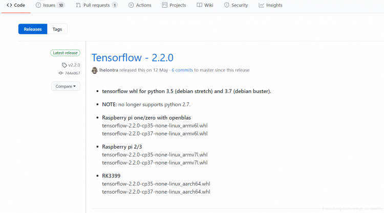 树莓派4B安装Tensorflow教程