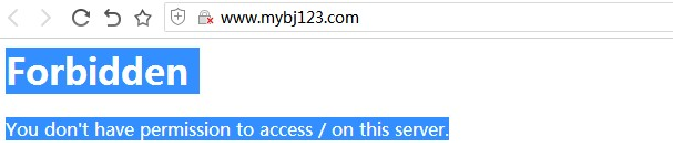 网页403 Forbidden错误解决方法
