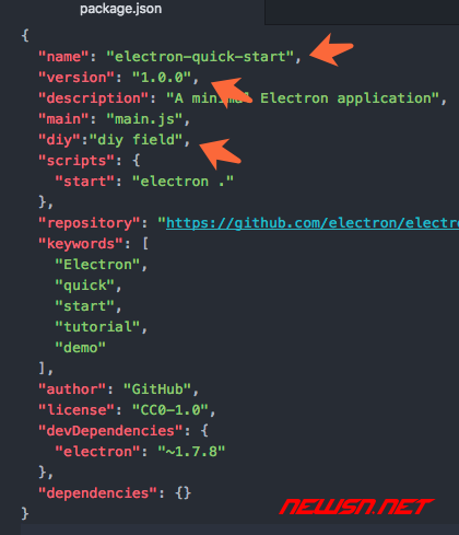 electron 如何读取软件 package.json 中的名称及版本号