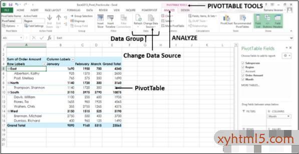 高级Excel – 数据透视表工具