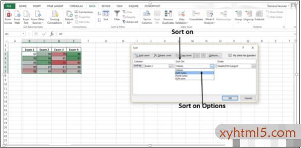 高级Excel – 按颜色排序数据