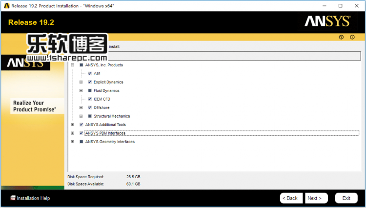 ANSYSProducts19.2官方原版镜像+破解|乐软博客