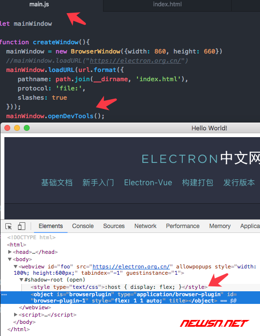 electron 如何使用 devtools 调试 webview?