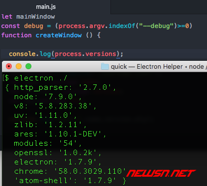 electron 如何读取软件 package.json 中的名称及版本号