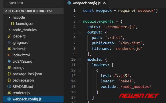 es6 版 electron 程序 vscode 调试，babel 转换方案