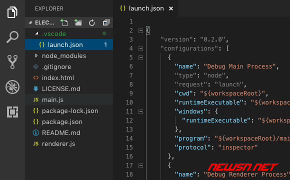 vscode 如何断点调试普通 electron 程序？launch.json 基本配置